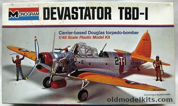 Monogram 1/48 Devastator TBD-1 - With Diorama Instructions, 7575 plastic model kit